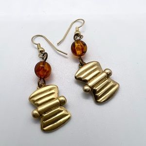 Gold Dangle Vintage Earrings